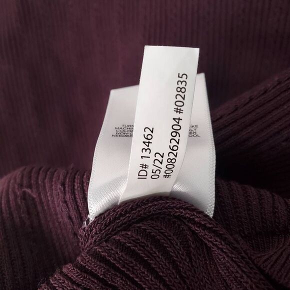 Express Novelty Button Long Sleeve Turtle Neck Pullover Sweater Burgundy Medium - Picture 10 of 14